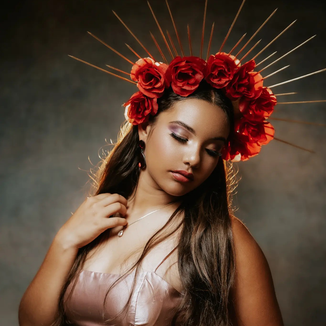 Quinceañera crown photoshoot, San Bernardino, California